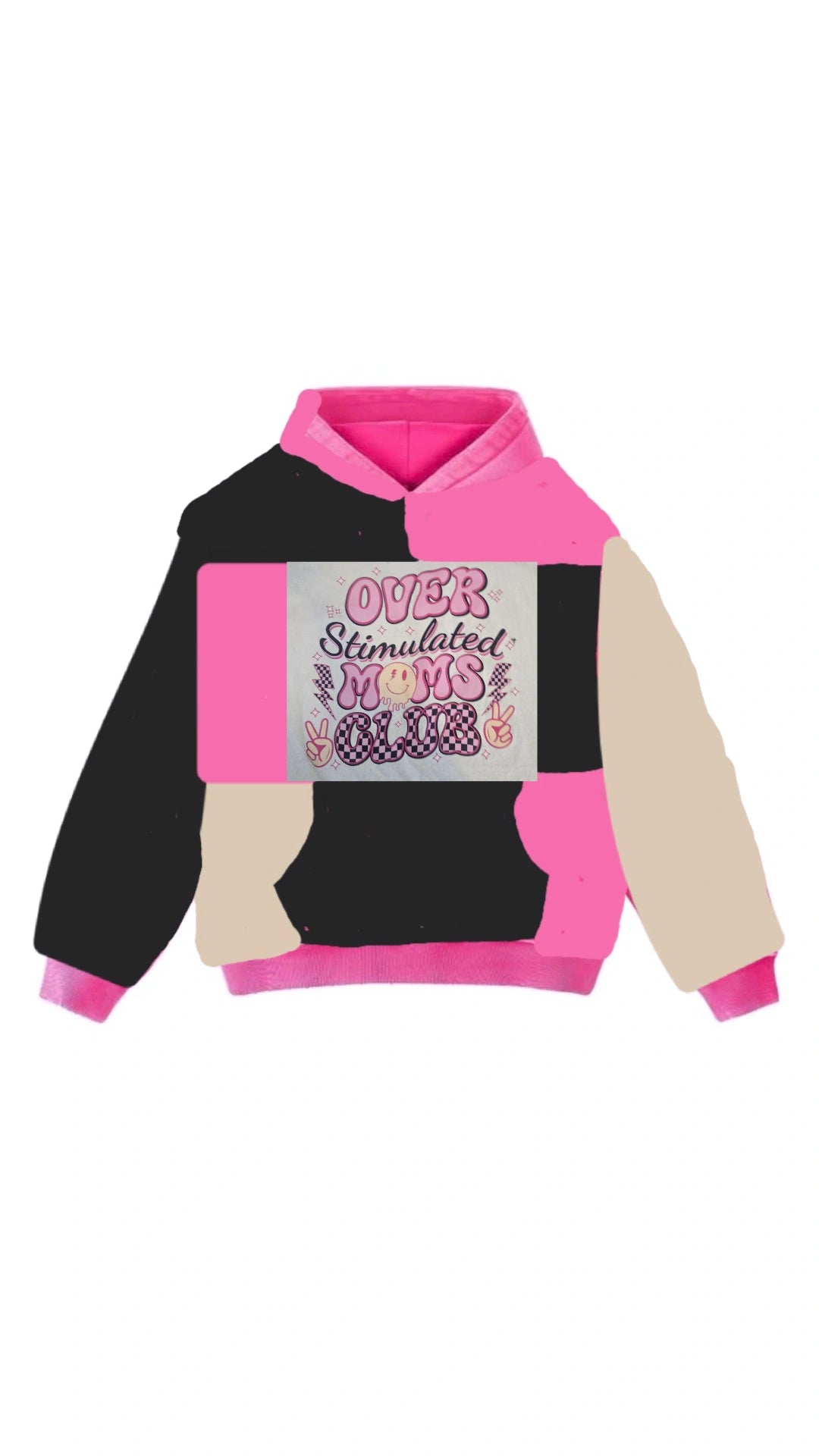 Overstimulated Mom + Mini Hoodie Set (Mockup)