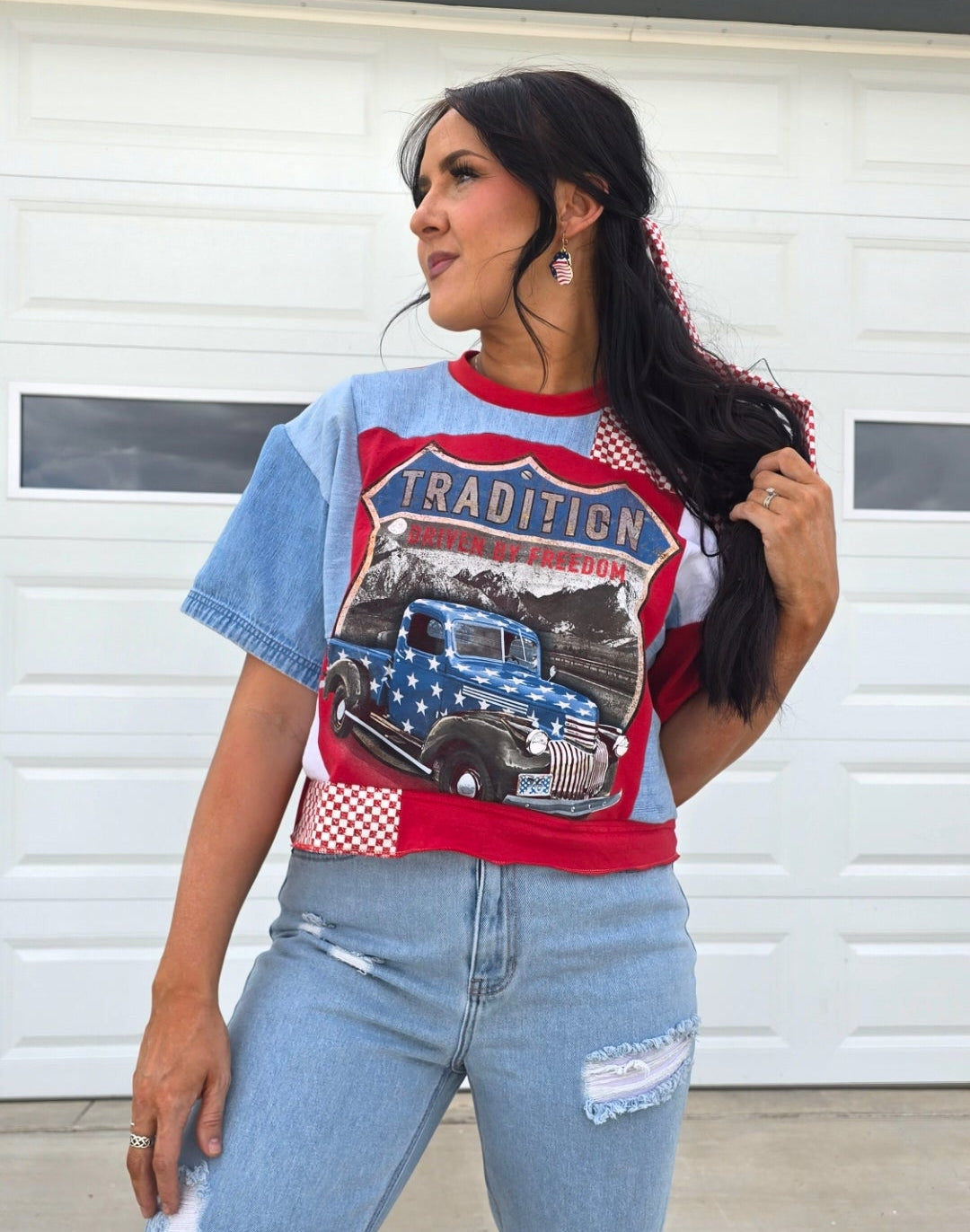 Driver By Freedom Patchwork Tee - L