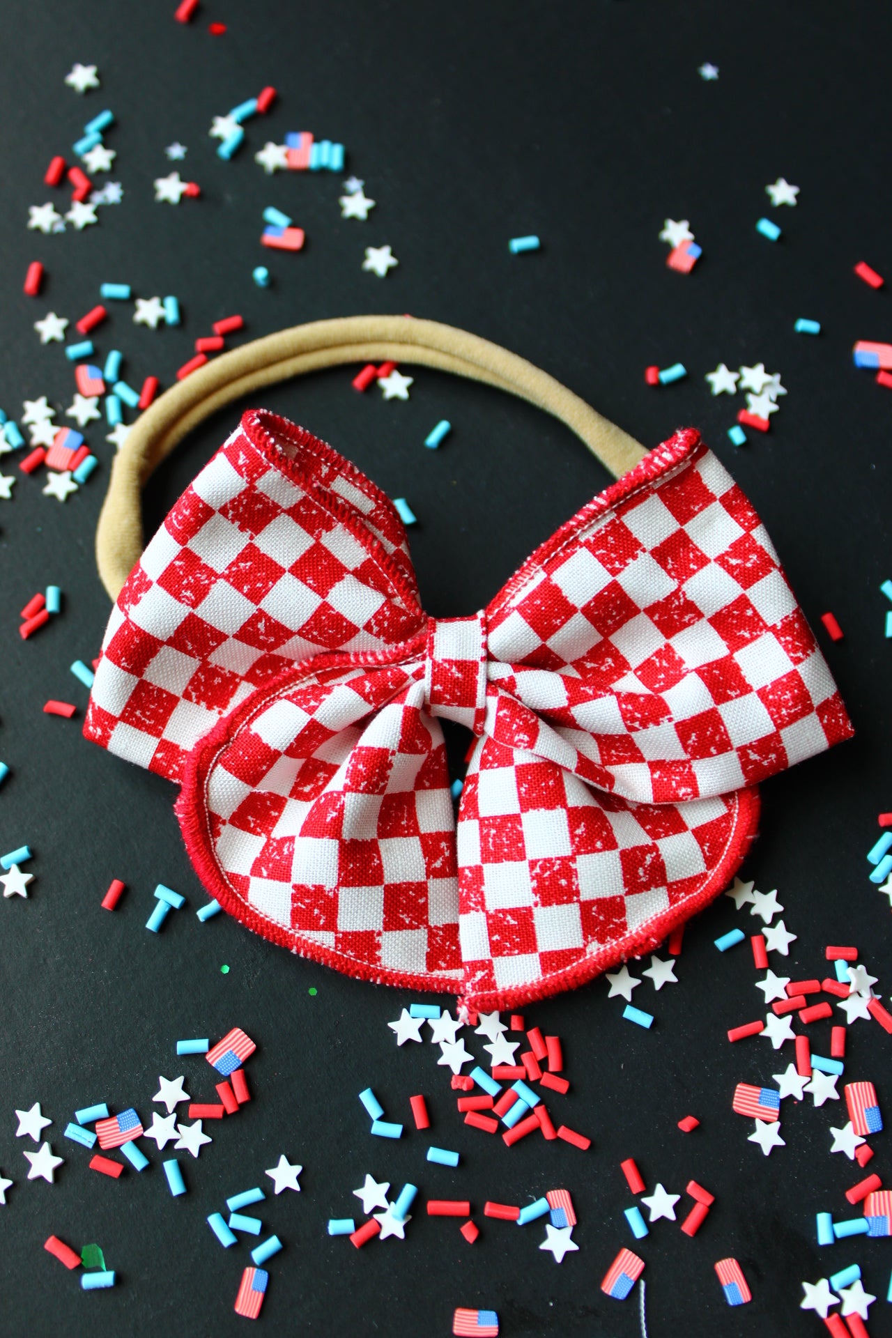 Red White & Cute- Baby Headband
