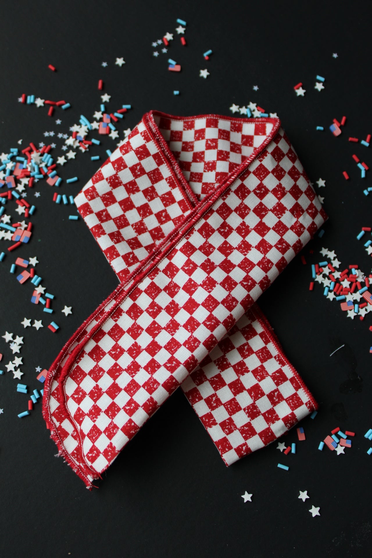 Red White & Cute- Hair Scarf