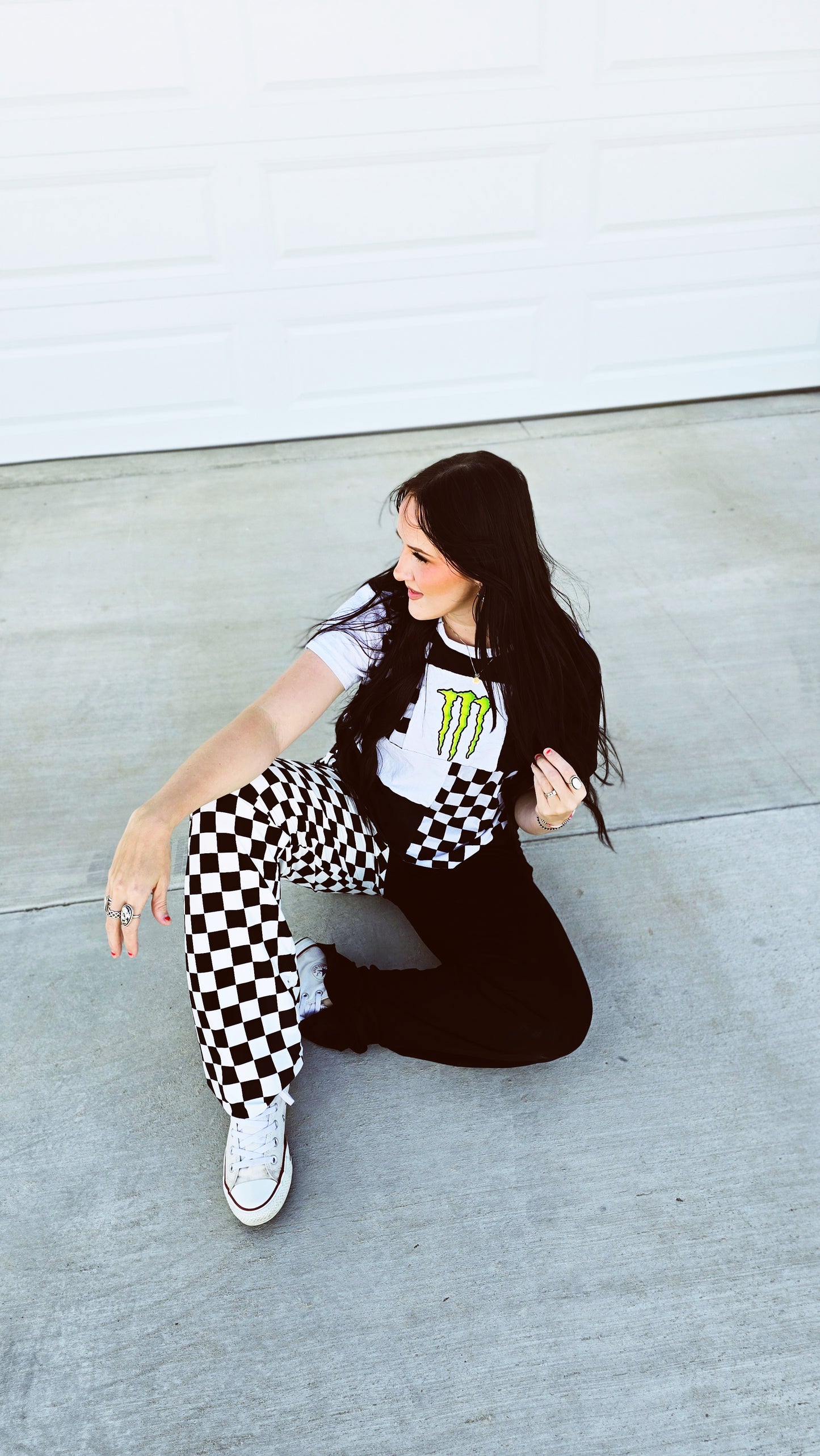 Cool Girl Pants- B&W Checkered