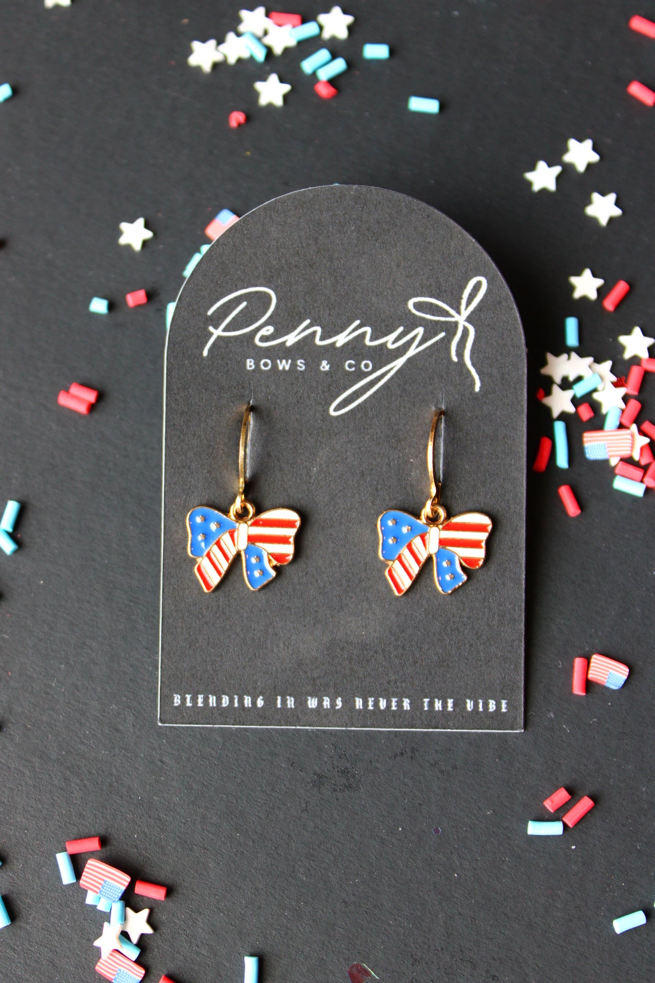 Patriotic Bow Earrings