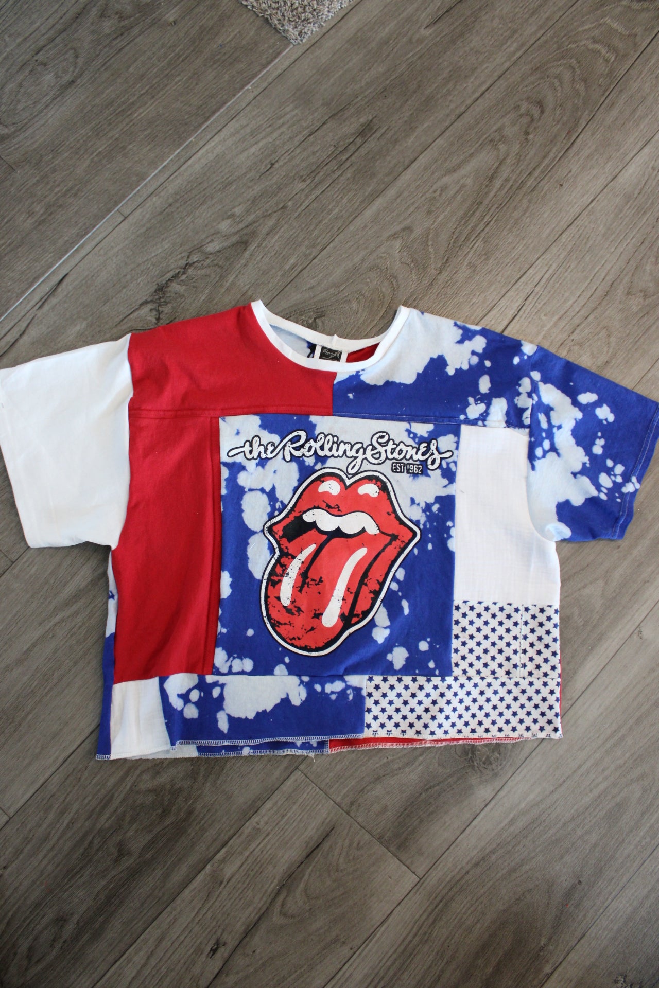 Rolling Stone 4OJ Patchwork Tee- L